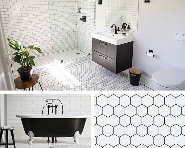 Composite image of bathroom, tile and bathtub